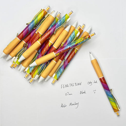 Fengtaiyuan Rd01Oily, 18 Count, Ballpoint Pens - Black Ink, 0.7mm, FIne Point, Writting Smooth (Black-Rd01OilyB)...