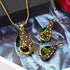Hicarer 6 Pieces Jewelry Sets for Women Elegant Necklace Set Peacock Waterdrop Rhinestone Pendant Necklace Crystal Peacock Pattern Necklace Earrin...