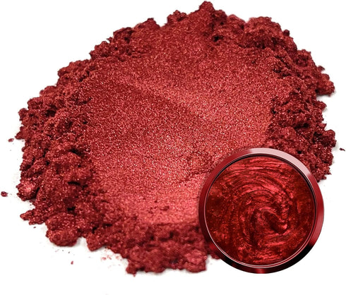 Eye Candy Pigments Premium True Red Mica Powder - Senshi Red (25gr) - for Epoxy, Resin, Soap, Paint, Woodworking, Acrylic Pouring, Bath Bombs, Fis...