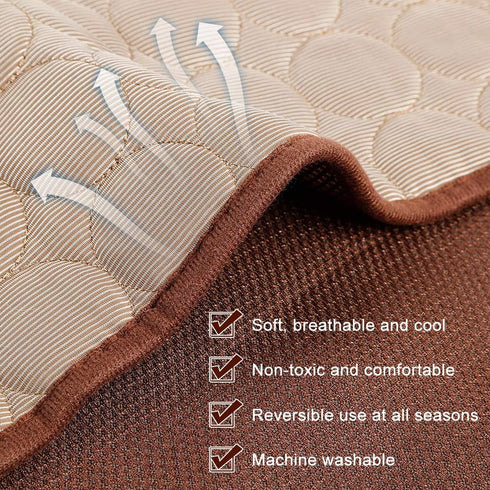 Pet Cooling Mat for Dog Puppy Cat Washable Cooling Pad, Reusable Ice Silk Dog Self Cooling Mat, Pet Sleeping Pad Blanket for Pet Beds Kennels Couc...