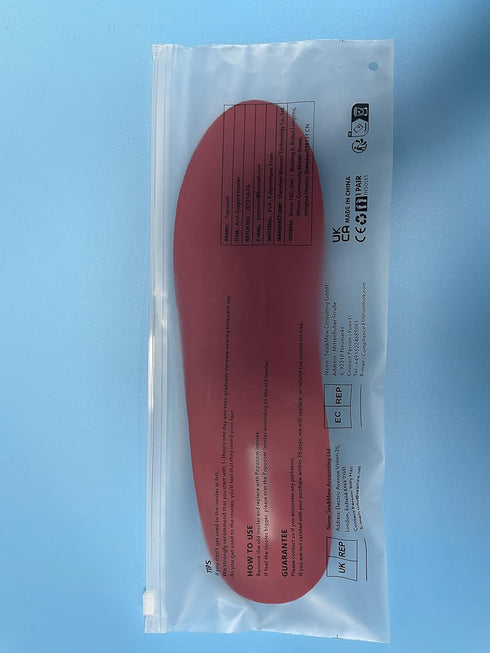 Arch Support Flat Feet Insoles - Orthotic Shoe Inserts, 3cm, Red, Unisex...