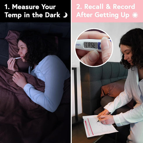 Digital Basal Body Thermometer, 1/100th Degree High Precision, Quick 60-Sec Reading, Memory Recall, Accurate BBT Thermometer for Natural Ovulation...
