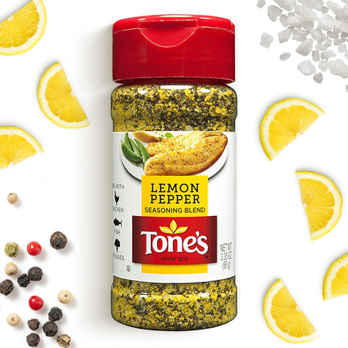 Tones Lemon Pepper Seasoning Blend, 3.35 Ounce...