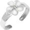 Honolulu Jewelry Company Sterling Silver Plumeria Flower Nature CZ Toe Ring...