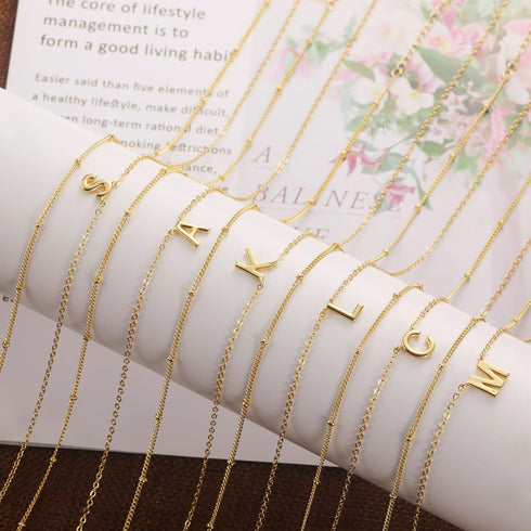 KAERUN Layered Initial Ncklaces for Women 14K Gold Plated Dainty Initial Necklaces Tiny Cute Name Necklaces Personalized Initial Letter A-Z Gold J...