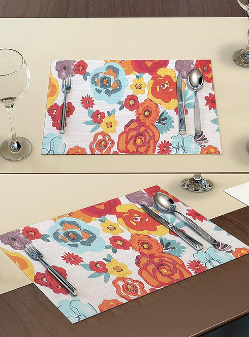 Ruvanti Placemats 100% Cotton 13x19 Inch, Dining Table Placemats Set of 6, Modern Place Mats for Dining Table Decor, Kitchen & Table Linens, Coffe...