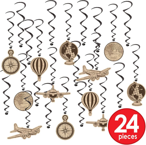 Beistle Around The World Around The World Whirls, Multicolor, 17" - 30.5"...