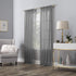 No. 918 Genevieve 2-pack 2-pack Linen Weave Sheer Semi-Sheer Grommet Curtain Panel Pair, 50" x 96", Gray...