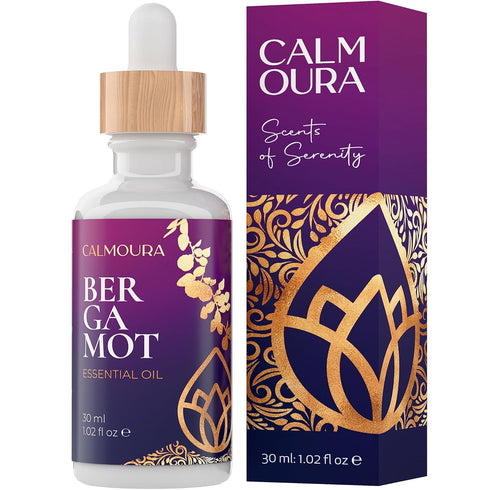Premium Bergamot Essential Oil Organic (1 OZ) — Undiluted Organic Bergamot Essential Oil for Diffuser Aromatherapy and More — Therapeutic Grade Be...