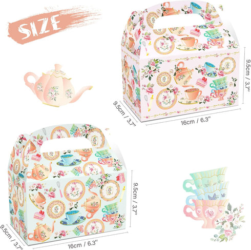 12 PCS Tea Party Favor Boxes Lets Tea Party Party Supplies Lets Tea Party Favor Bags Tea Party Time Party Supplies Tea Party Supplies Tea Party Su...