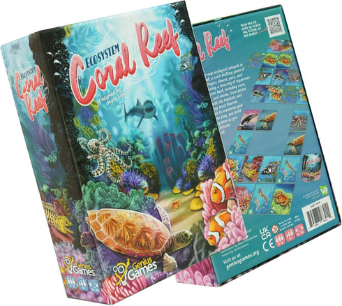 Genius Games Ecosystem: Coral Reef - A Mensa Recommended Family Card Game About Aquatic Animals, Their Habitats & Food Chain | A Light Educational...