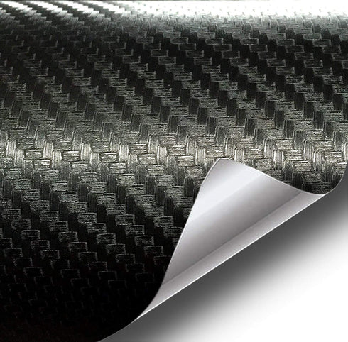 VViViD XPO Dry Deep Black 3D Carbon Fiber Vinyl Wrap Roll with Air Release Technology (1ft x 5ft)...