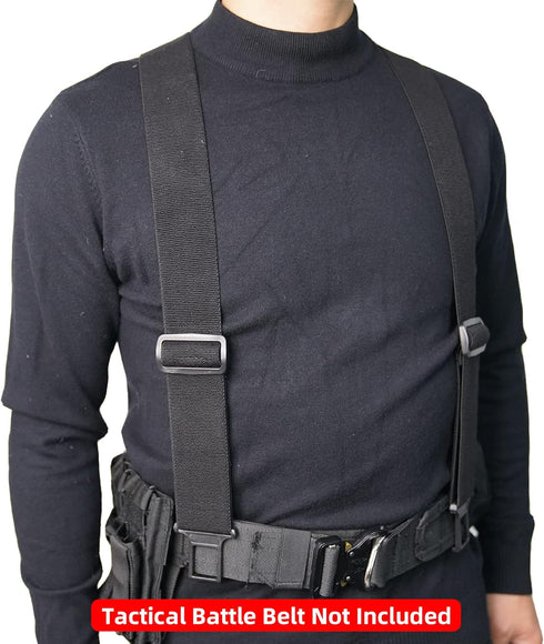 MELOTOUGH Belt Clip Suspenders with Fully Elastic with Hook End Non-Metal Plastic Clip Suspenders...