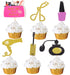 Spa Makeup Cupcake Toppers Decoration Supplies for Female Bridal Shower Bachelorette Salon Spa Cosmetics Themed Girls 18th Birthday Party 24Pcs Go...