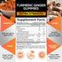 Turmeric Curcumin & Ginger Gummies 95% Curcuminoids with Black Pepper Extract for Max Absorption Joint Support, Nature's Tumeric Herbal Extract Su...