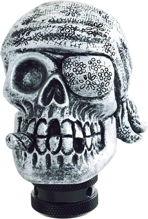 Lunsom Pirate Skull Stick Gear Knob, Stick Shifter Handle One-Eyed Style Transmission Head Shifter Lever Handle Fit Most Automatic Manual Vehicle ...