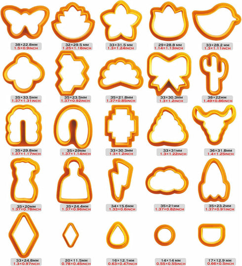 Allazone 219 PCS Polymer Clay Cutters Set, Clay Earring Cutters Plastic Clay Cutters with Acrylic Clay Roller, Earring Cards Earring Hook for Poly...