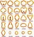 Allazone 219 PCS Polymer Clay Cutters Set, Clay Earring Cutters Plastic Clay Cutters with Acrylic Clay Roller, Earring Cards Earring Hook for Poly...