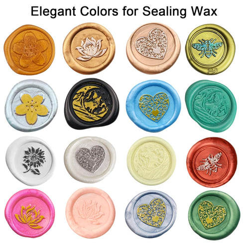 Wax Seal Sticks, Ioggtser 16 Pieces Glue Gun Wax Seal Sticks for Wax Seal Stamp, Sealing Wax Sticks for Making Exquisite Wax Seals for Wedding Inv...