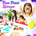 Mifoci 36 Pcs Face Paint Sponges Petals Half Moon Spades Face Painting Sponges Face Painting Supplies High Density Makeup Sponge for Kids Adults A...