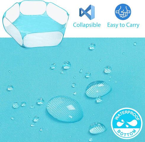 PrimePets Small Animal Playpen, Hamster Pet Playpen, Waterproof Breathable Indoor Pop Open Exercise Fence, Guinea Pig Cage Tent, Portable Yard Fen...