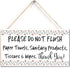 Please DO NOT Flush Paper Towels, Sanitary Products, Tissues & Wipes. Thank You! - Functional Sign for Bathroom Or WC Using A Septic Tank System (...