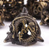 AUSTOR Metal DND Dice Set Dragon DND Hollow Metal Dice 7 Pieces Polyhedral Dice D20 D12 D10 D% D8 D6 D4 Dice with Metal Box for Dungeons & Dragons...