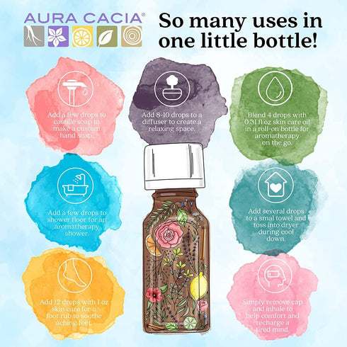 Aura Cacia Aura Cacia Chill Pill Essential Oil, 0.5 Ounce, Lavender, Peppermint, Sweet Orange, Basil, Chamomile and Patchouli...