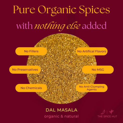 The Spice Hut Organic Dal Masala Seasoning, Quick & Easy Spice Blend for Indian Cooking, 2 oz...