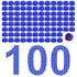 Blue Solid Polypropylene Cap, Red Silicone Septa with Ribbed Thread Screw Cap, Accessary for 1.5ml 18.ml 2ml 9-425 HPLC Autosampler Pack of 100...