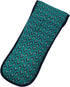 Heat-resistant Flat Iron Cover- Set of 2 - Teal with Navy Blue Hearts...