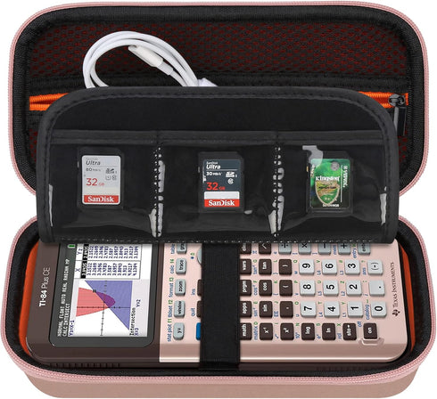 Carrying Case for Texas Instruments TI-84 Plus CE/TI-84 Plus/TI-83 Plus CE/Casio fx-9750GII Color Graphing Calculator, Extra Mesh Pocket Fits Char...