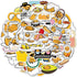 CHVISO 60PCS Japanese Lazy Egg Kawaii Stickers - Vinyl Waterproof Stickers for Kids, Teens, Adults - Laptop, Water Bottles, Skateboard, Guitar...