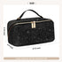 CCidea Cosmetic Bag, Gifts for Women, Lay Flat Makeup Bag Organizer Waterproof Leather Makeup Pouch Cosmetic Travel Cases Toiletry Bags Sparkling ...