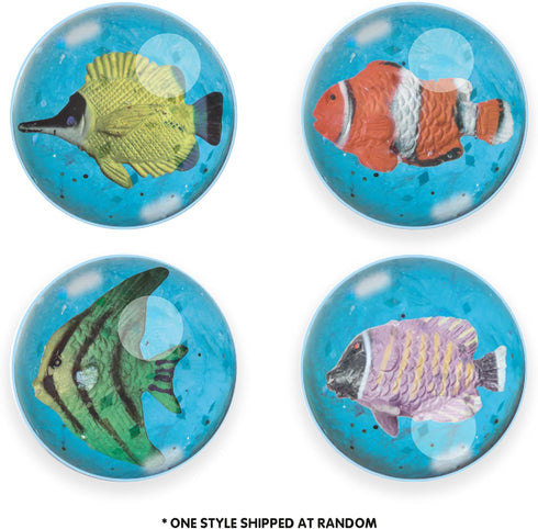 Deluxebase Mega Bounce - Coral Fish from Coral Fish Bouncy Balls for Kids with Enclosed Fish Figurines. Small Rubber Balls for Kids with Animal Fi...
