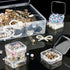 Small Bead Organizers, 31 Pieces Plastic Storage Cases Mini Clear Bead Storage Containers Boxes with Hinged Lid and Large Rectangle Organizing Box...