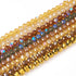 Beadthoven 520pcs 8mm Faceted Rondelle Glass Beads for Jewelry Making Tiny Crystal Beads Briolette Glass Beads Loose Spacers Strands for Jewelry M...