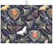Ginkgo Leaves Dish Drying Rack Mat for Kitchen Counter,Dragonfly Butterfly Dish Drying Pad Absorbent Reversible Microfiber Protector for Coffee Ba...