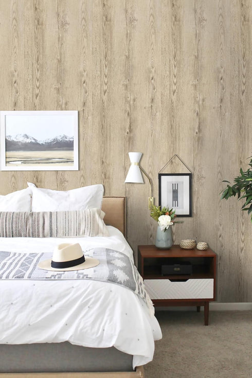 118"X17.7" Light Brown Wood Grain Contact Paper Faux Wood Peel and Stick Wallpaper Wood Removable Self Adhesive Waterproof Wallpaper...