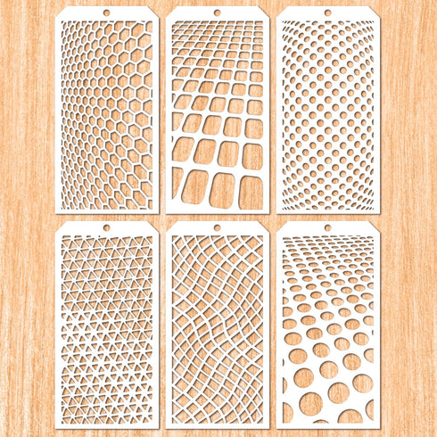 6 Pieces DIY Geometric Decorative Stencils Painting Templates Art Drawing Stencil Templates for Scrapbooking Cookie Tile Furniture Wall Floor Deco...