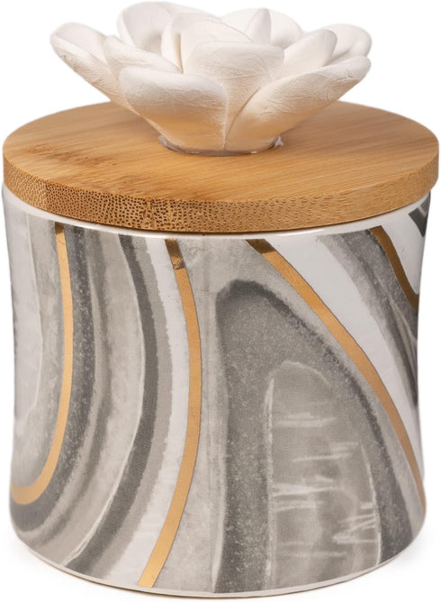 Scentsationals Ceramic Flower Passive Diffuser - Aesthetic Scented Essential Oils - Small Aromatherapy Aroma Diffuser - Electric Fragrance Home Ai...