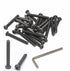iexcell 25 Pcs 1/4-20 x 2" Alloy Steel 10.9 Grade Hex Socket Button Head Cap Screws Bolts Kit, Black Oxide Finish...
