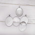 Julie Wang 10 Sets Silver Assorted Oval Setting Bezel Tray Pendant Blanks With Glass Cabochon 40x30mm...