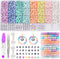 DIYDEC 3860pcs Clay Beads Bracelet Making Kit 8 Pastel Colors Polymer Heishi Beads for Girls Adult Gift Flat Beads Letter Beads and pearl for DIY ...