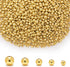 300Pcs 18K Gold Filled Spacer Beads for Jewelry Bracelets Making,Round Bracelet Beads,Small Ball Gold Filled Beads for Bracelet Necklace Jewelry B...