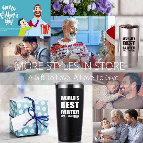 momocici World's Best Farter I Mean Father 20 OZ Tumbler.Father Gifts.Dad Gifts from Daughter,Son,Wife.Birthday Christmas Gifts for New Dad,Father...