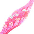 Mandala Crafts Elastic Sequin Ribbon Trim - 1.5 Inch Pink Sequin Elastic Trim for Sewing Dress Headband - 10 Yards Fabric Metallic Stretch Sequins...