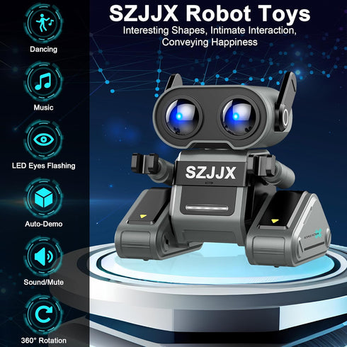 Robot Toys for Kids 3-5 5-7,Rechargeable Remote Control Robot Toy,Interactive Toy Robot for Kids with LED Eyes & Music & Dance,Intelligent Robots ...