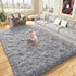 LOCHAS Ultra Soft Indoor Modern Area Rugs Fluffy Living Room Carpets for Children Bedroom Home Decor Nursery Rug 4x5.3 Feet, Gray...