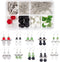SUNNYCLUE 1 Box DIY 10 Pairs Christmas Themed Handcraft Snowman Earrings Making Kit Angel Wing Beads for Jewelry Making Czech Faceted Glass Bead F...